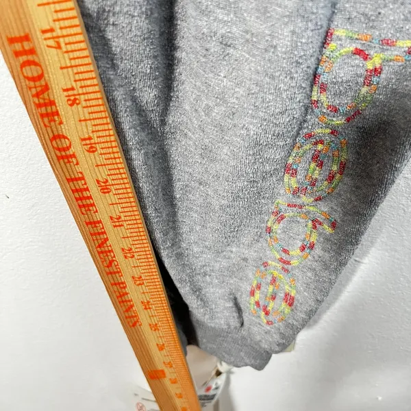 Vtg Y2K Bebe Logo Joggers Womens 2X Gray Rainbow Trim Sweatpants‎ 2000s - Image 9