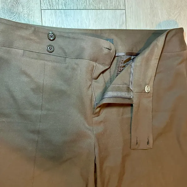 Nine West Women's brown business casual pants slacks trousers straight leg‎ fall size 8 - Image 4