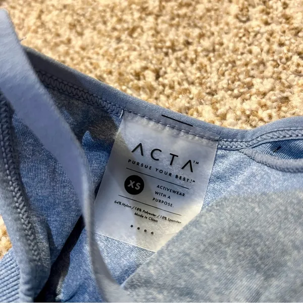 ACTA NWT Seamless 2.0 Sports Bra Blue Size XS - Image 5