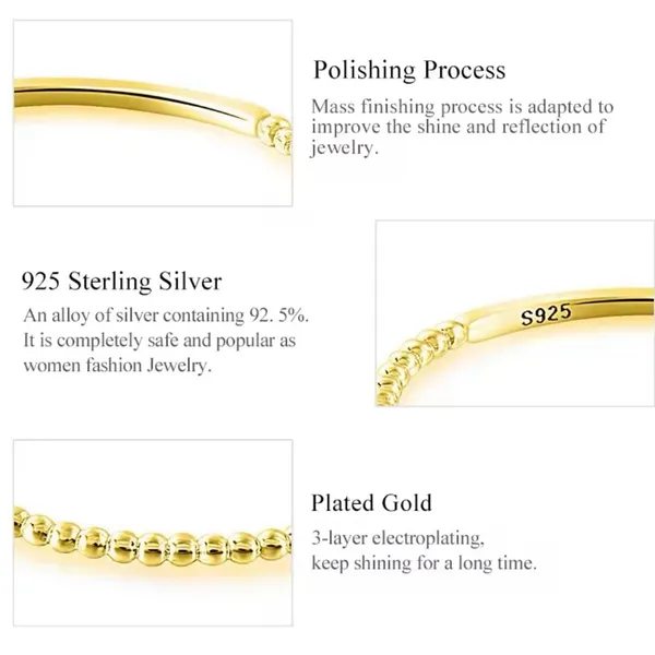 NEW Dainty 14k Gold Plated‎ S925 Bead Ball Ring, Jewelry, Size 7 - Image 13