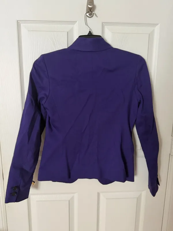 LOFT Deep Purple Single-Button Blazer size 4 - Image 4