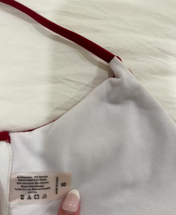 SheIn red bathing suit top - Image 3