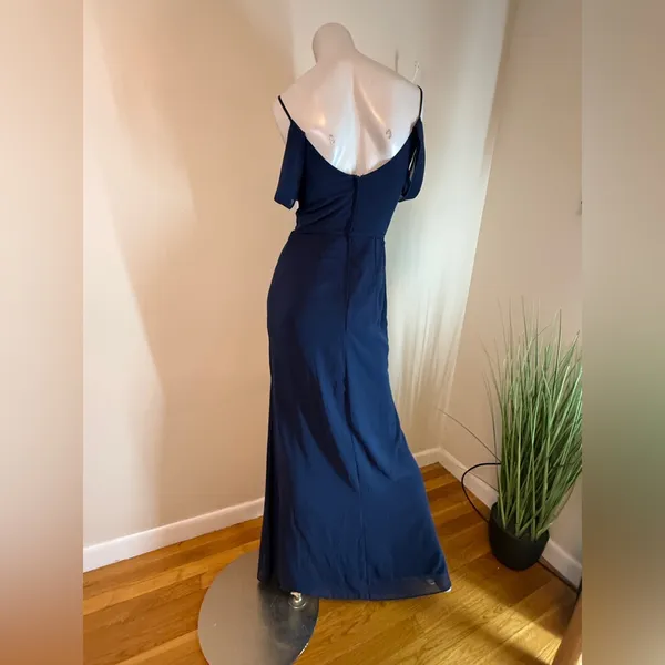 Celebrate DB Studio Off The Shoulder MOB Prom Homecoming Navy Blue Size 2 NWT - Image 5