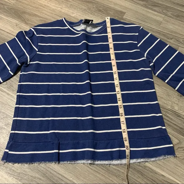 ❤️Zara Trafaluc Blue White Stripe Shirt; Medium Women’s - Image 5