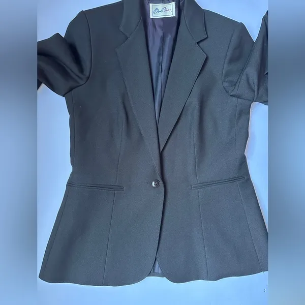 Ben Over Black Blazer Womens Sz 10 Modern Fit single‎ Button - Image 9