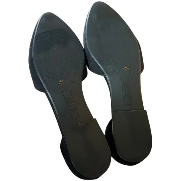 ANA Black Ballet Flat Darrell Ankle Strap Sandals Size 9.5 - Image 8