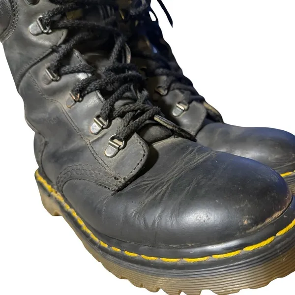 Dr. Martens Women’s 7741 Original Black Leather Boots Size 5 - Image 2