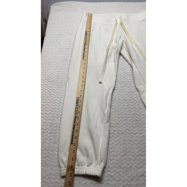 Victoria's Secret PINK White Sequin Love Pink Jogger Sweatpants M y2k Gold Logo - Image 2