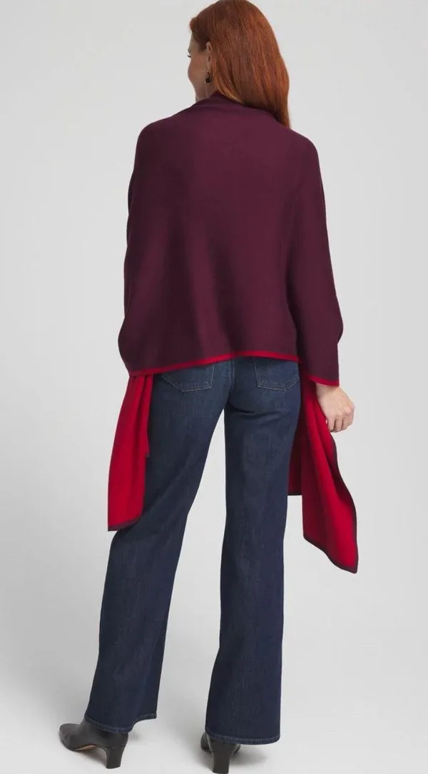 NEW NWT Chicos Red Allure Travel Wrap Scarf - Image 3