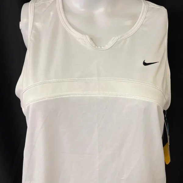 Nike Dri-Fit Women's White Tennis Shirt/Tank Top Sz M SKU 4667 - Image 3