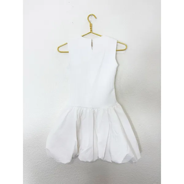 NWT Zara White Bubble Dress Size Small Sleeveless Stretch Drop Waist 4424/151 - Image 12