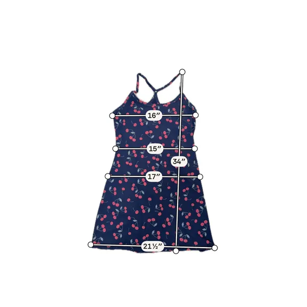 NWT Outdoor Voices Exercise Dress Very Cherry Navy Built In Shorts Medium UPF 50 - Image 6