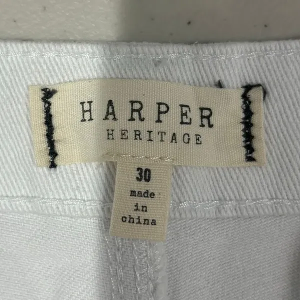 Harper Heritage White‎ Distressed Jean Shorts Size 30 Francesca's - Image 4