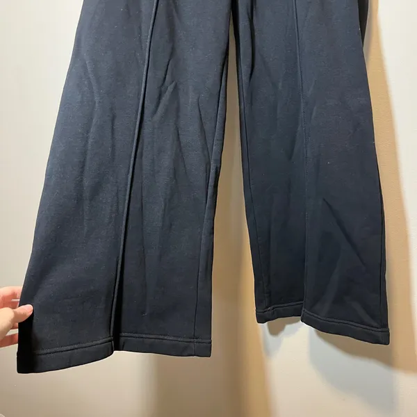 Blogilates Black Wide Leg Pintuck Sweatpants Small High Waist Loungewear - Image 4