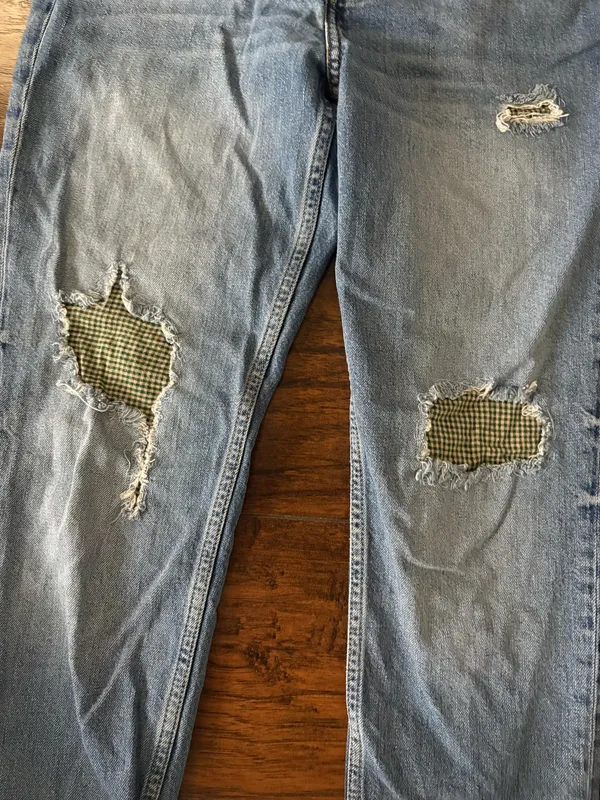 Patchwork Jeans Blue Size 4 - Image 2