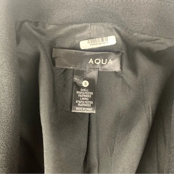 Aqua size small Black Blazer suit jacket women's Gold Buttons business professio - Image 3