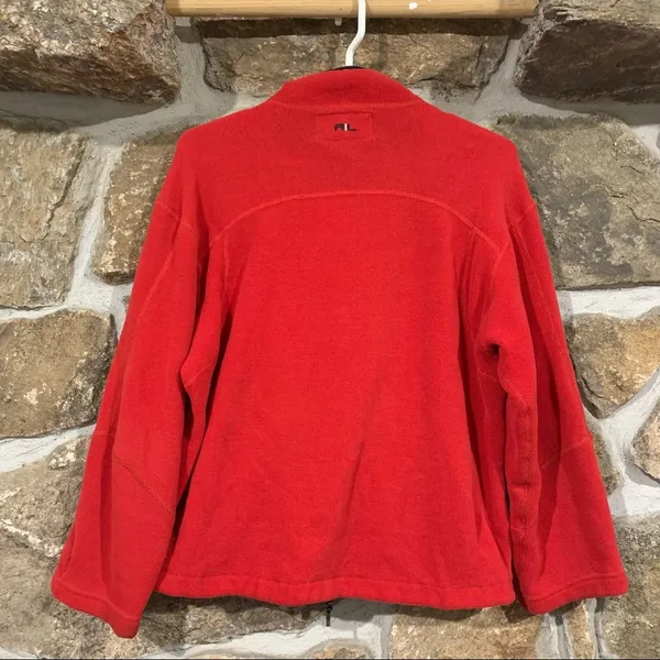 Vintage Red/Black Polo Ralph Lauren Embroidered Zip Up Sweatshirt Jacket - Image 5
