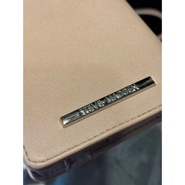 Steve Madden Blush Pink Crossbody Phone Wallet Bag Card Holder Adjustable Strap - Image 5