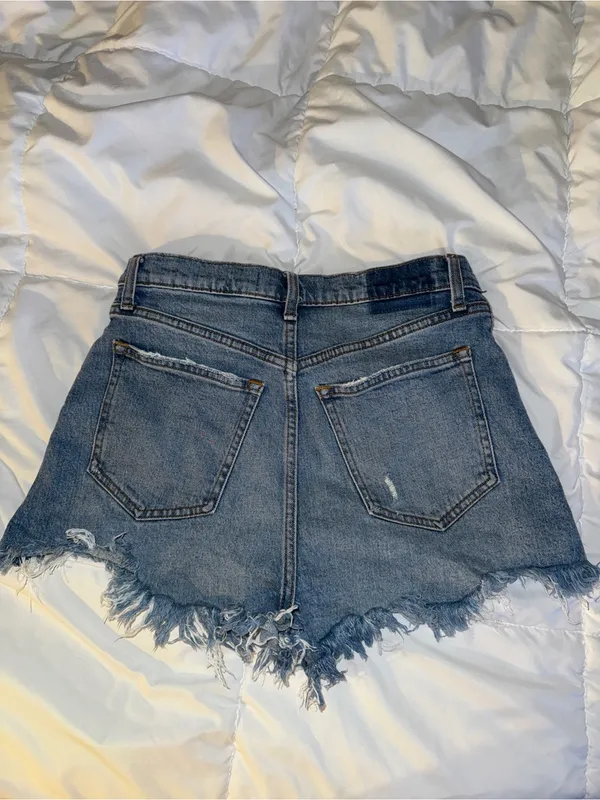 Abercrombie & Fitch The Cutoff Shorts High Rise Curve Love Jean Short Women's 26 - Image 3