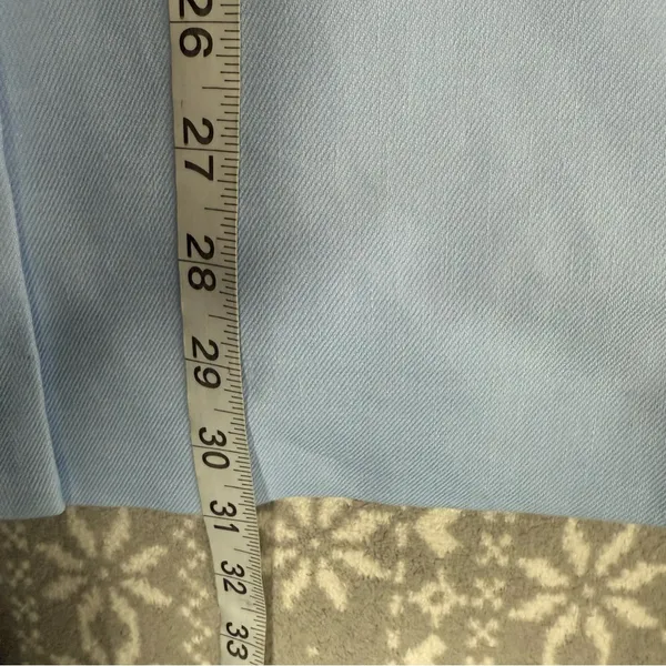 NWOT Ann Taylor‎ Oversized Peak Lapel Blazer Linen Twill Sky Blue 14 Clean Girl - Image 13