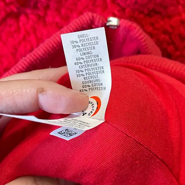 Offline Aerie Women's Red Camo Sherpa Cropped Zip Up‎ Jacket Size Medium - Image 5