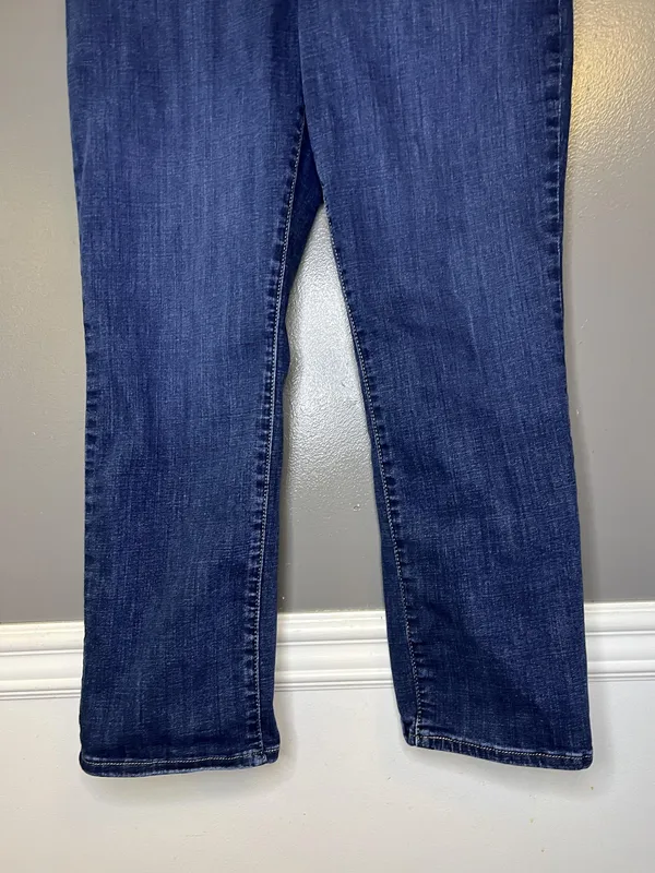 Levis Classic Straight Jeans Womens 14S Blue Dark Wash Stretch Denim Pants - Image 3