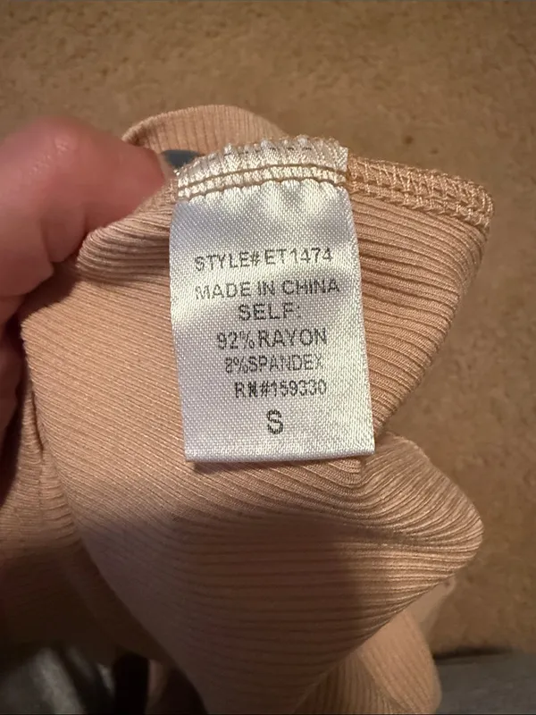 Heyson Criss Cross Halter Top Tan - Image 4