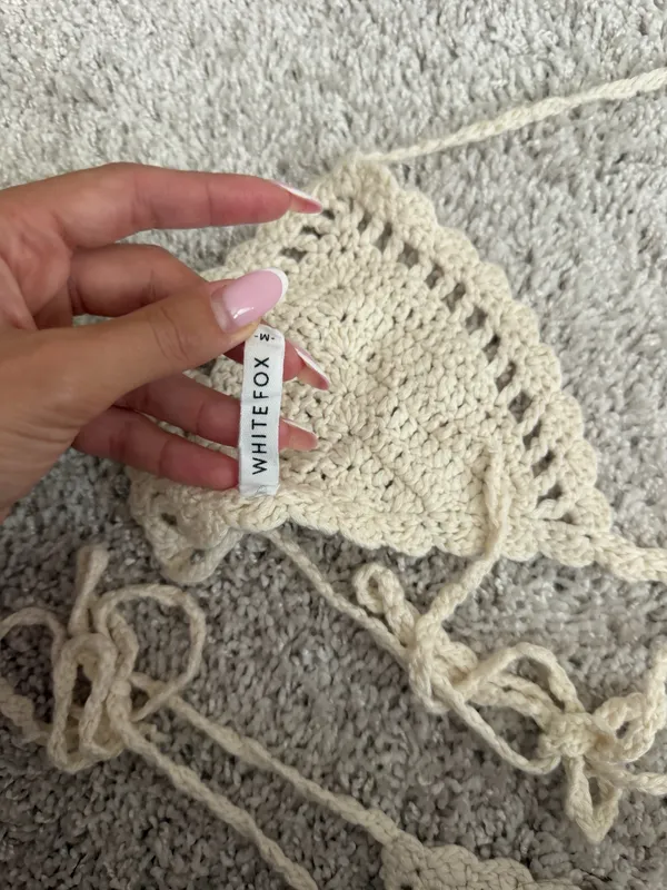 White Fox Boutique Crochet Bikini set - Image 5