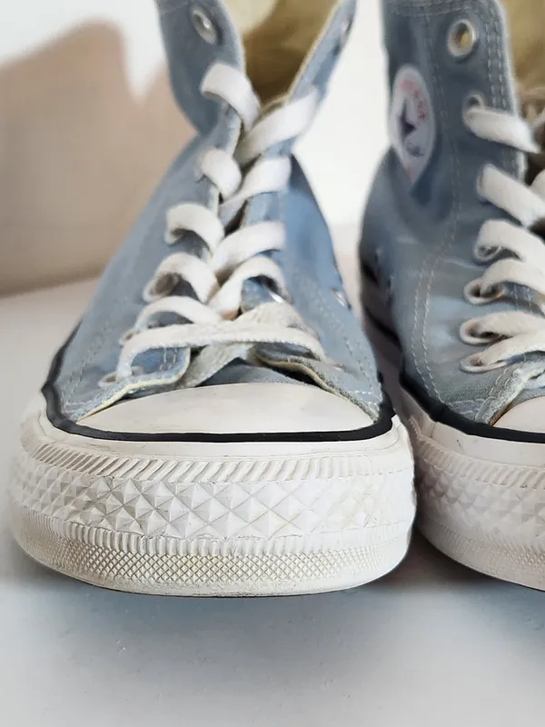 Converse All-Stars Light Blue High Top Sneakers Women's Size 6 Men's Size 4 - Image 3
