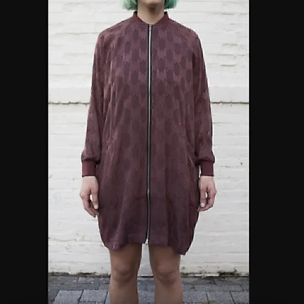 Religion We Live in Black burgundy textured Spirit Tunic jacket - Image 3