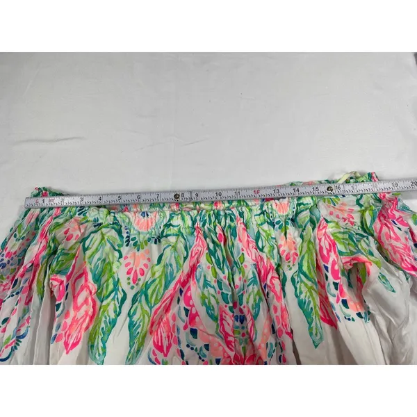 Lilly Pulitzer SKU 7935 Multicolor Off Shoulder Floral Dress Size L - Image 4