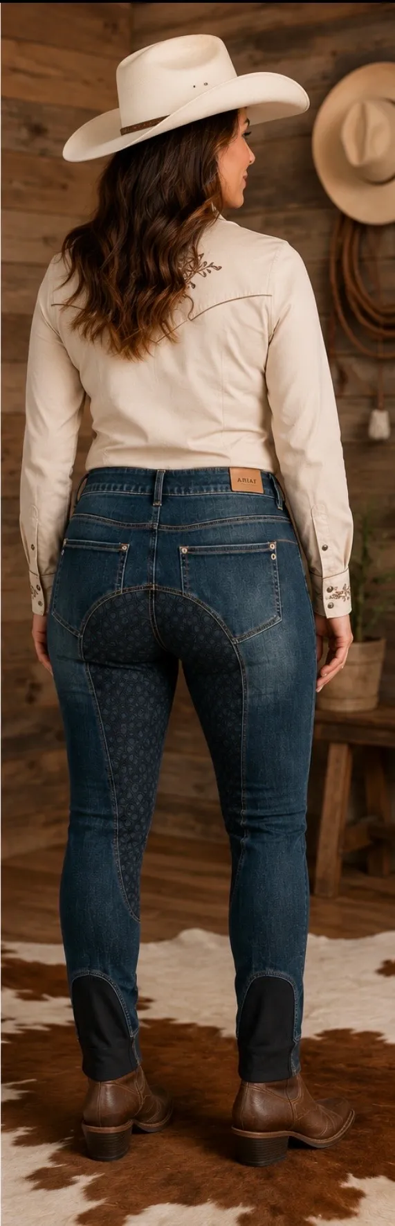Ariat Women's Full Seat Riding Breeches Equestrian Stretch Grip Western - Image 2