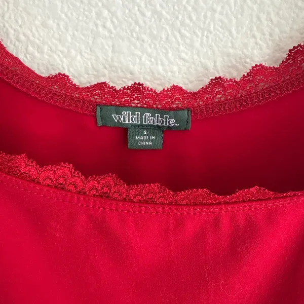 Wild Fable Red Active Dress Lace Trim Built-in Shorts Small VN1973322 - Image 7