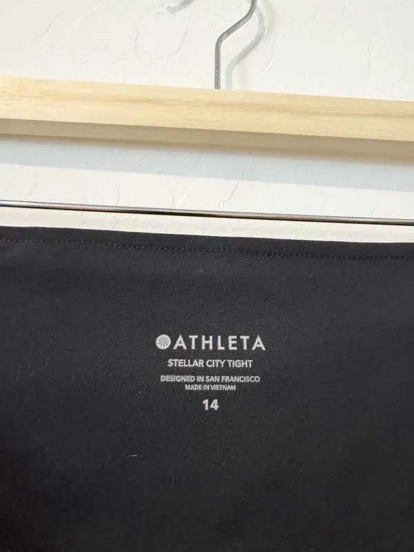 Athleta Stellar City Tight Size 14 Black High Rise Leggings Pilates‎ Sporty Chic - Image 8