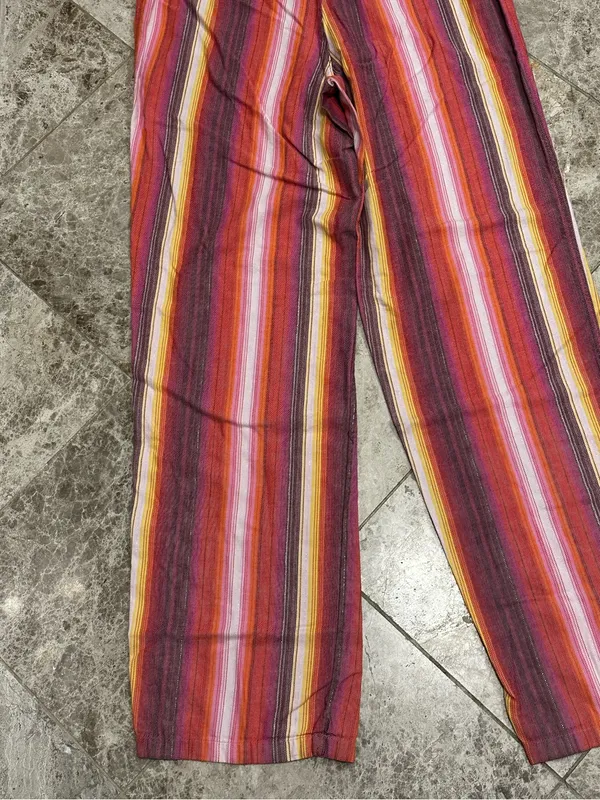 Y2K PINK Victoria’s Secret Pajama Pants Womens Striped Cotton Blend Drawstring S - Image 10