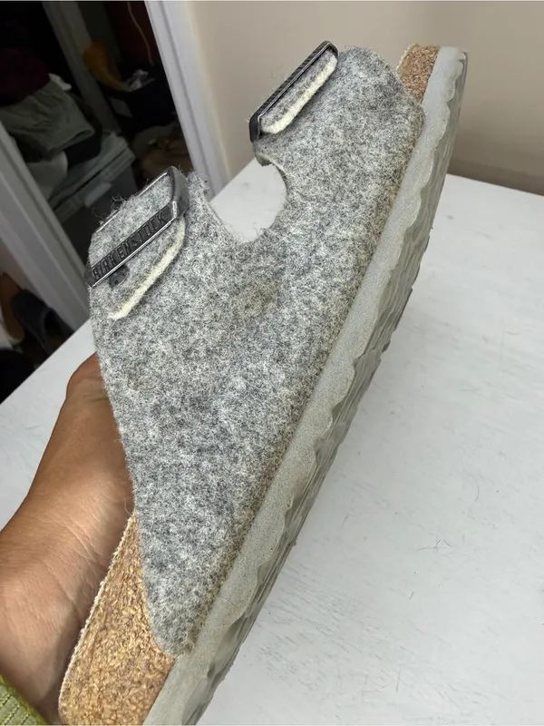 Birkenstock Arizona Rivet Wool Shearling Sandals sz 9W - Image 13