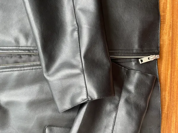 Black Faux Leather Jacket - Image 5