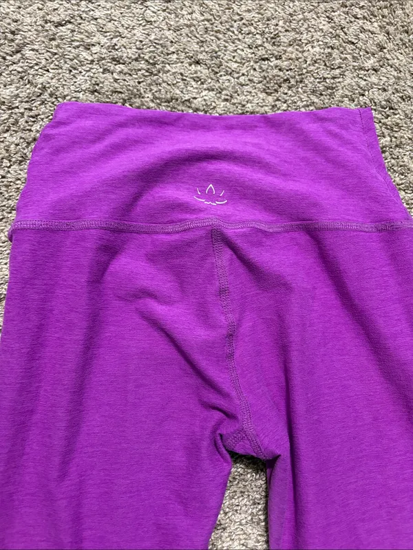 Beyond Yoga Women’s Vivid Plum Heather At Your Leisure High‎ Waist Leggings XS - Image 7