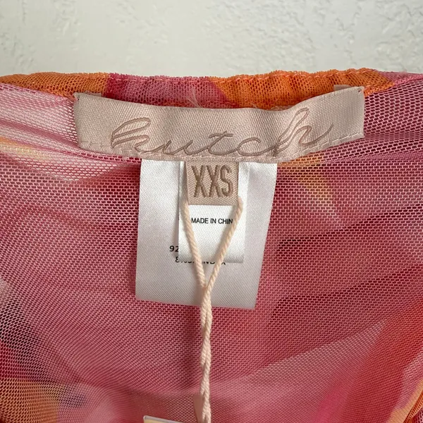 Hutch Jelena Tulip Mesh Swim Cover-Up Skirt in Cantaloupe NWT Size XXS - Image 3