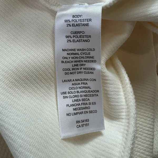 NWT Marc New York Top Women's XXL Ivory V Neck Pullover Thick Ribbed Shirt - Image 7