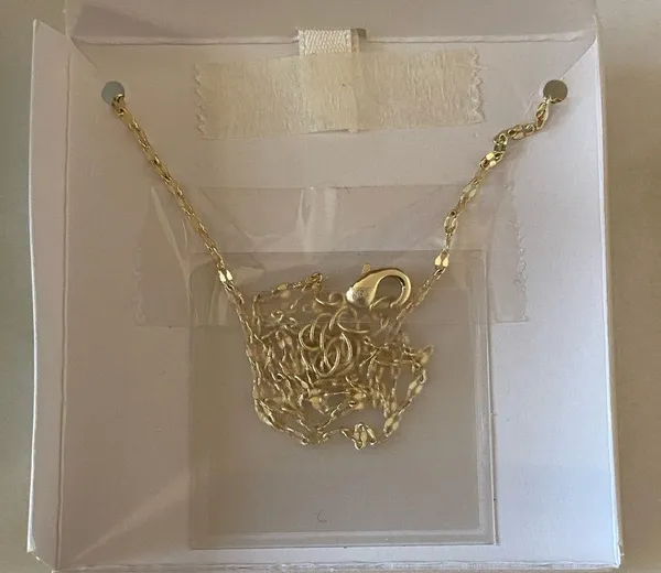 NWT 14KT Flash Gold Plated 'K' Initial Necklace with Cubic Zirconia - Image 4