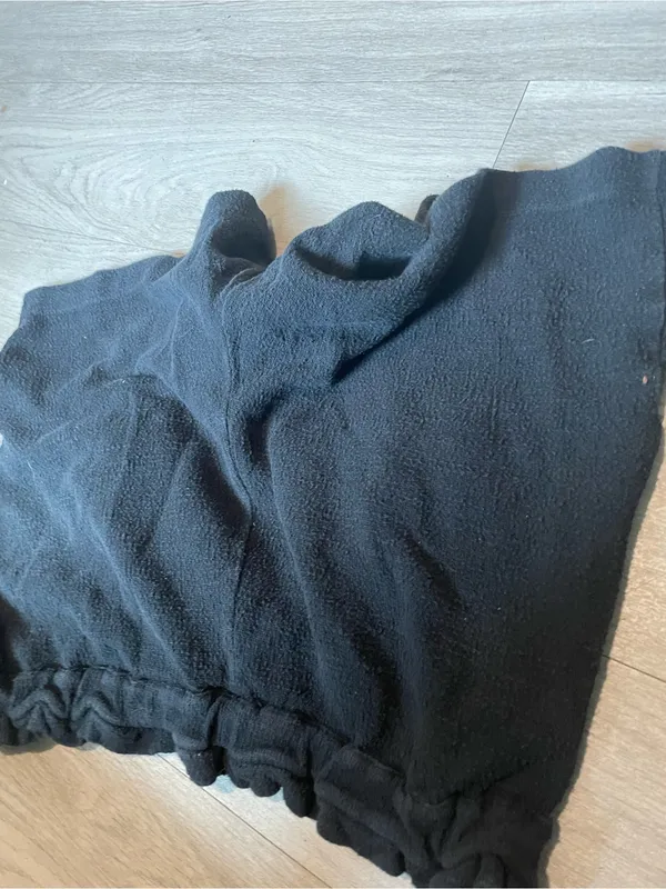 Madewell Black High-Waist Button Terry Shorts - Image 3