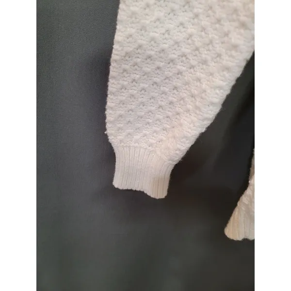 NWT Womens Gap Cream Off White Metallic Pullover Wool Sweater XS BB25 (1) - Image 4