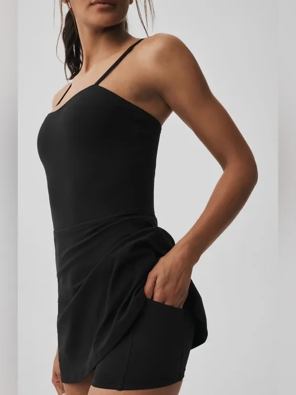 Alo Yoga NWT Alosoft Courtside Tennis Dress Black Size S - Image 3
