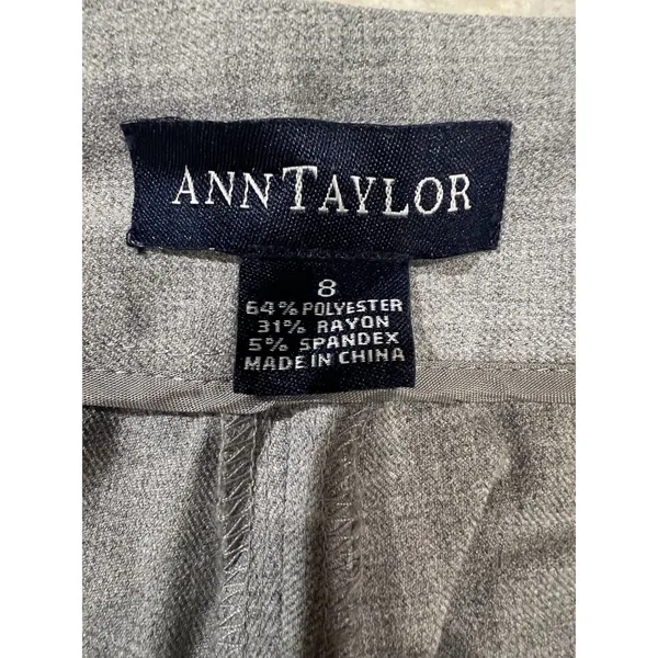 Ann Taylor Dress Pants Womens Straight Gray Trousers Slacks Business Size 8 - Image 5