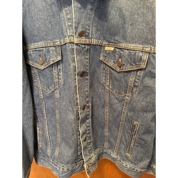 Levi Strauss‎ Signature Mens Denim Jacket Trucker Style Blue Cotton Size 2XL - Image 4