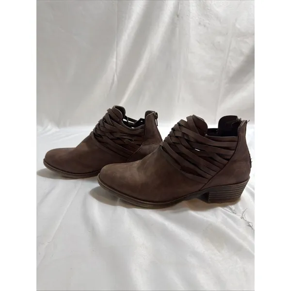 The North Face XJL Ankle Boots Brown Women’s US 7M Leather Zip Up 1.5” Heel - Image 3