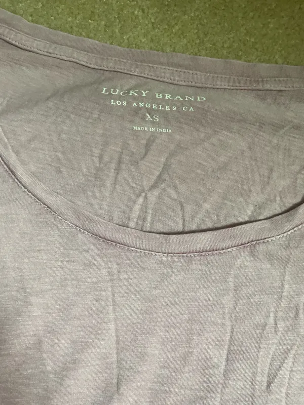 Lucky Brand Top Women’s Boho XS Semi-Sheer Pink - Image 3