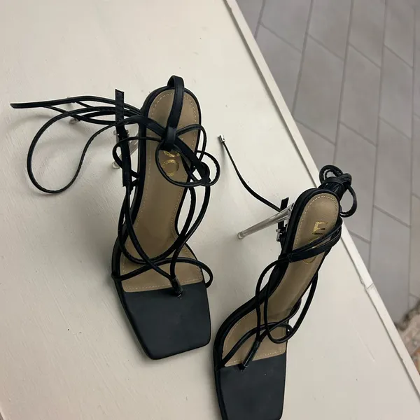 EGO Black Strappy Women's Heels size 5 - Image 7