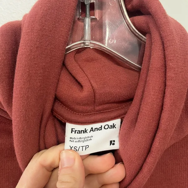 Frank & Oak Fleece Mockneck Sweatshirt- Size XS - Image 5